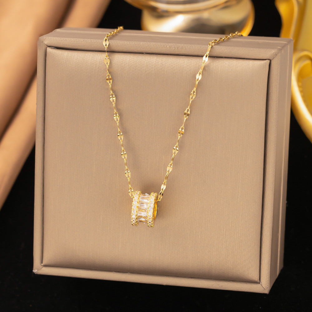 Violet Four-leaf Clover Necklace 2025 Sparkling Zircon Luxury Choker Necklace