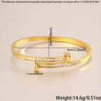 Bracelet #1 Titanium Steel Diamond-encrusted Round Bracelet