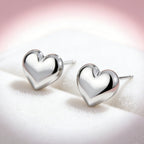 Set Stainless Steel Heart Earrings And Key Necklace Set