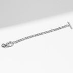 Silver Stainless Steel Heart Bracelet