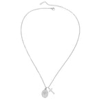 Gold Stainless Steel Cross Virgin Mary Necklace