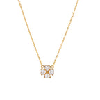 Gold Necklace Titanium Steel Diamond Petal Necklace