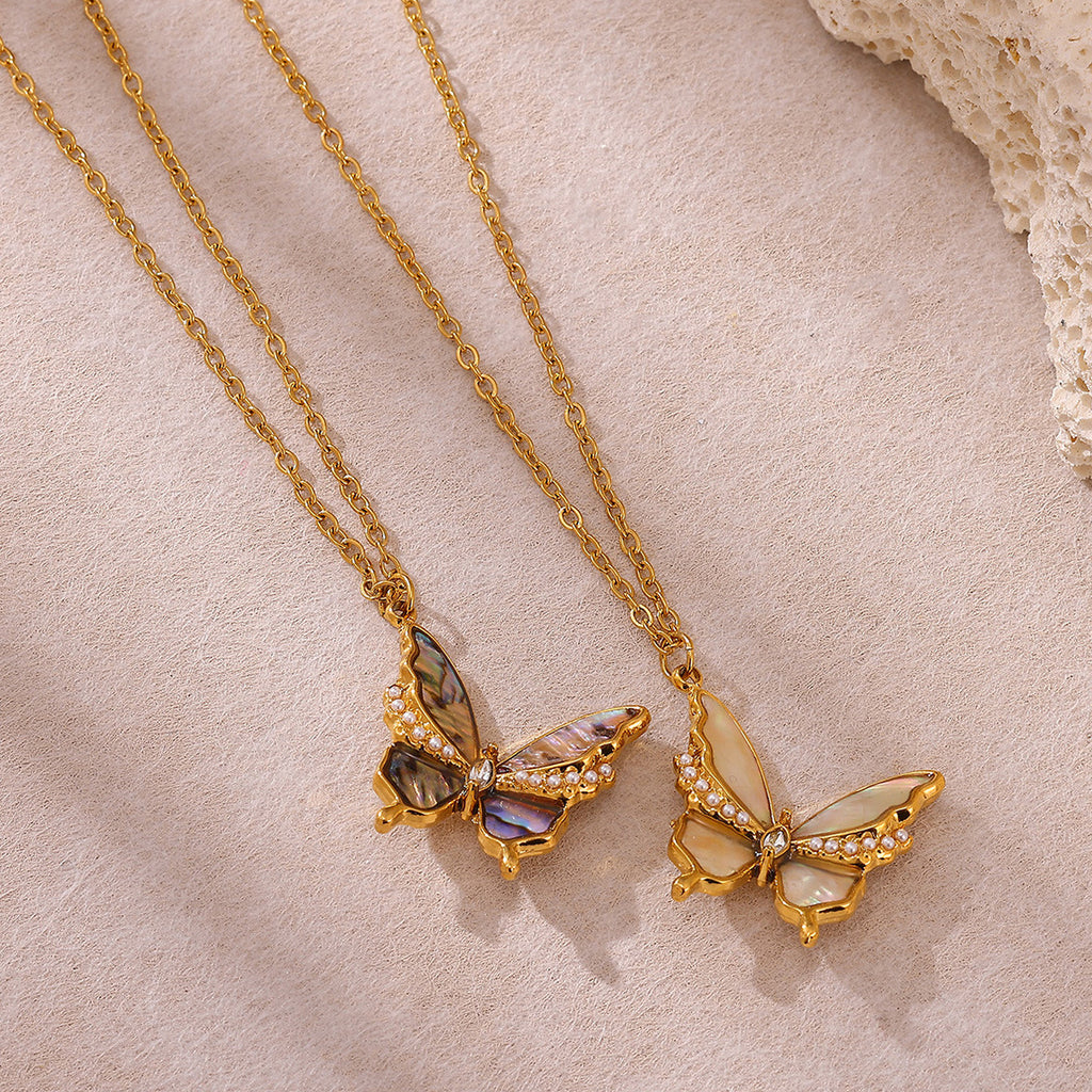 Necklace #2 304 Stainless Steel Butterfly Necklace