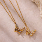 Necklace #2 304 Stainless Steel Butterfly Necklace