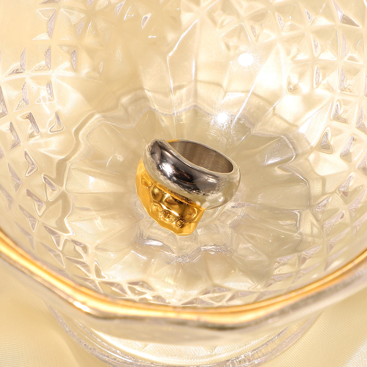 2# Stainless Steel Flower Ring