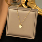 Gold-colored Teardrop Earrings 2025 High-end Steel Necklace Earring Set