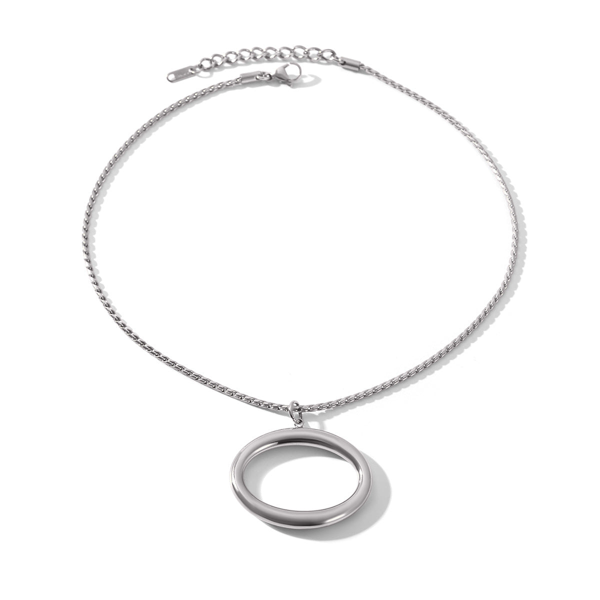 Necklace #2 Stainless Steel Openwork Oval Necklace