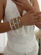 Ice Crystal White Multi-layer Bamboo Bracelet