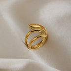 Gold Stainless Steel Irregular-shaped Ring