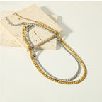 Fashion Silver Stainless Steel Snake Bone Chain Necklace
