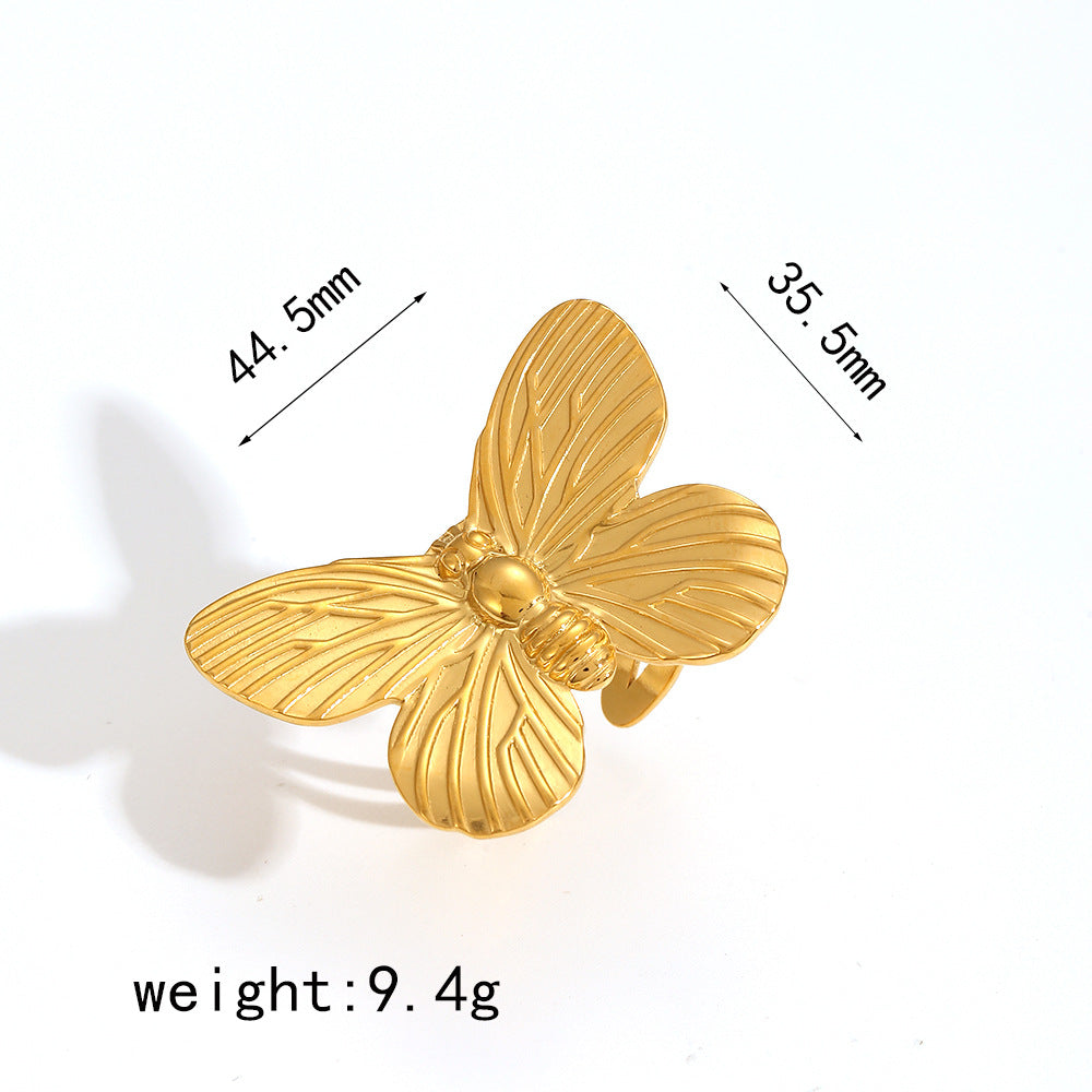 Flowers Stainless Steel Flower Ring