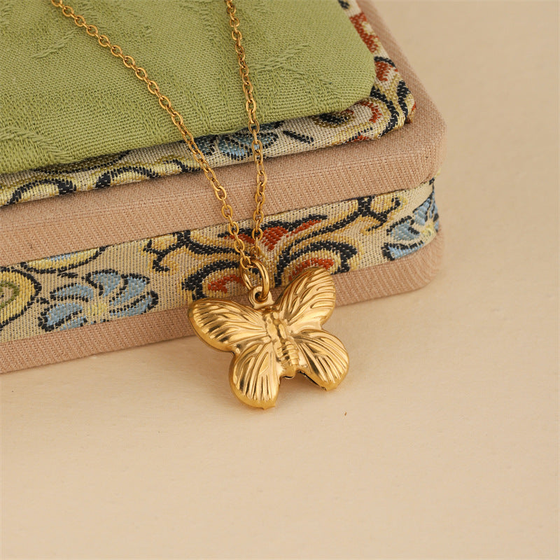 Butterfly Stainless Steel Butterfly Necklace