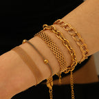 Bracelet 13# Stainless Steel Geometric Chain Bracelet