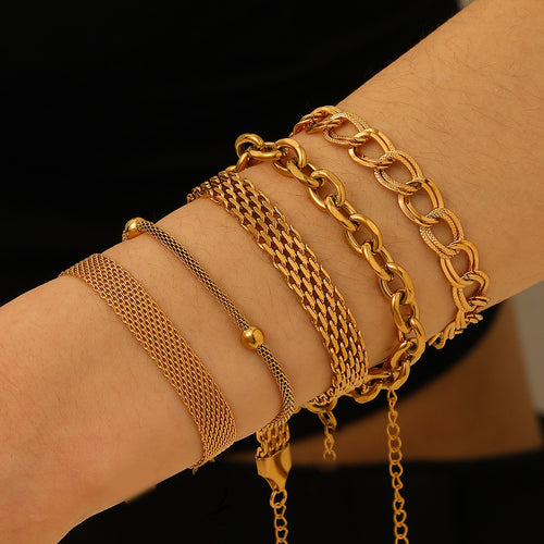Bracelet 13# Stainless Steel Geometric Chain Bracelet