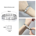 Fashion Gold (fine Quality) Titanium Steel Square Spliced Module Bracelet