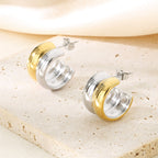 Earrings 11# Stainless Steel Multi-layer C-shaped Earrings
