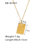 Fashion 3# Stainless Steel Diamond Love Necklace