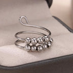 Ring 3# Stainless Steel Beaded Ring