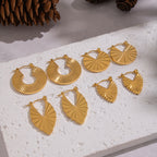 Earring #5 18k Gold Retro Geometric Stainless Steel Earrings