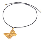 Gold Stainless Steel Butterfly Necklace