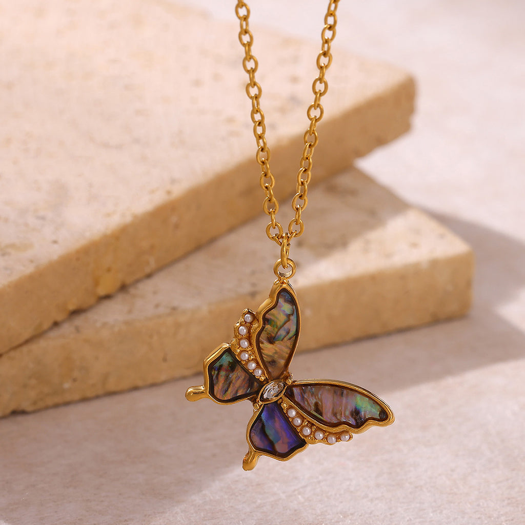 Necklace #2 304 Stainless Steel Butterfly Necklace