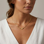 Gold Stainless Steel Butterfly Snake Bone Necklace