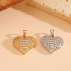 Gold Necklace Titanium Steel Diamond Heart Necklace