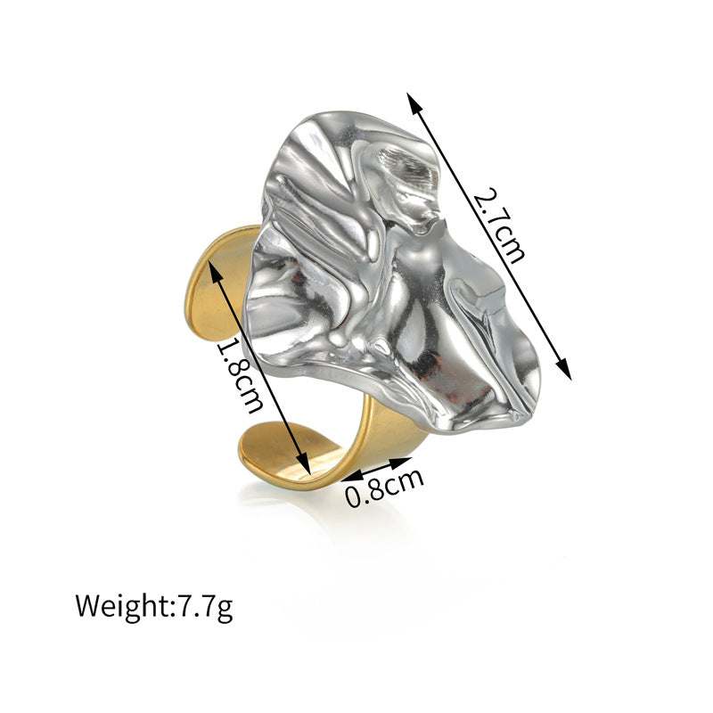 Ring 5# Stainless Steel Heart Ring