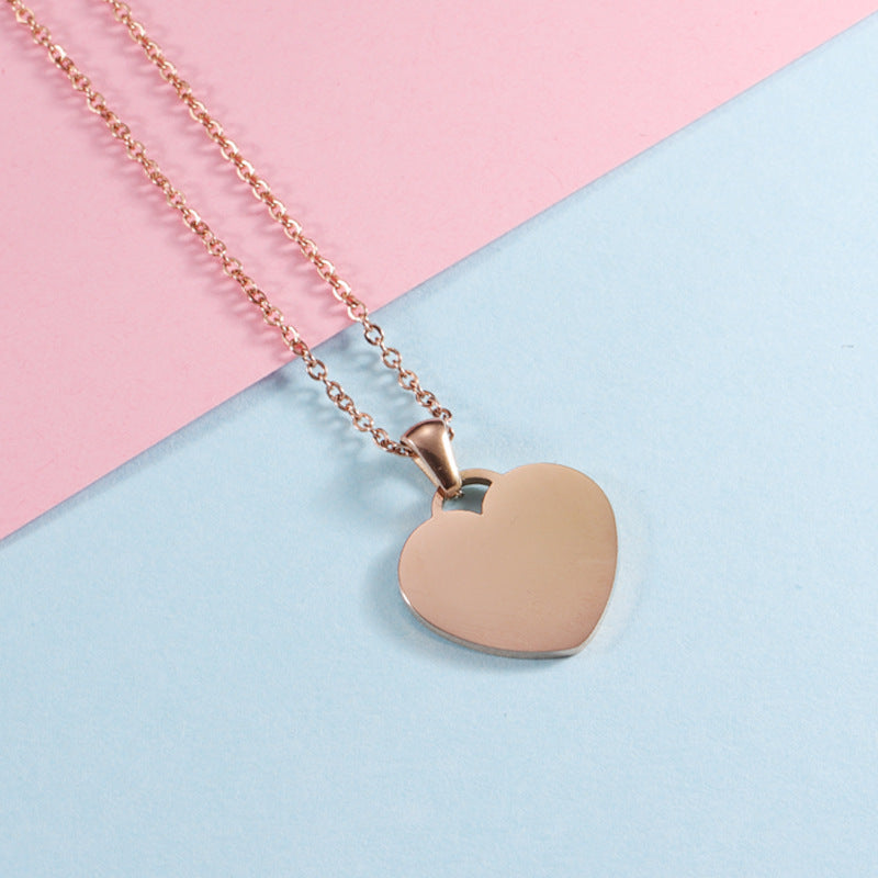 Fashion Steel Color (mp047) Titanium Steel Love Necklace