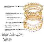Set 1# Alloy Beaded Bracelet Set