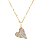 Necklace Stainless Steel Diamond-encrusted Heart Necklace