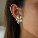 Earrings 3# Stainless Steel Petal Earrings