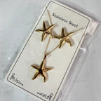 Set 17# Stainless Steel Flower Necklace And Earring Set