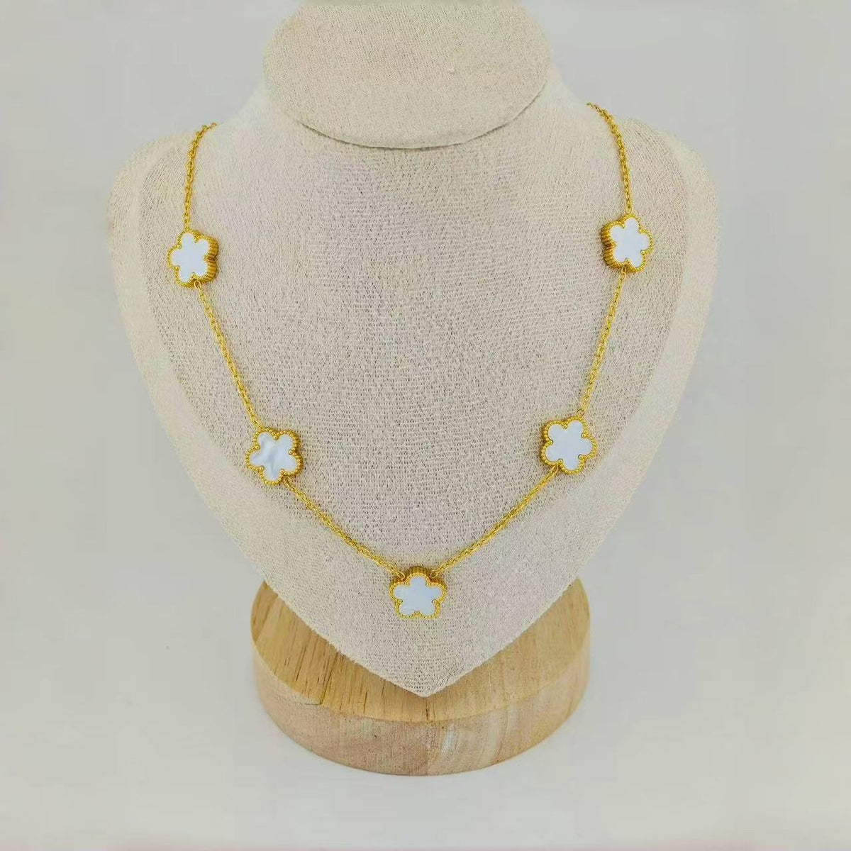 Yellow Necklace Stainless Steel Flower Necklace