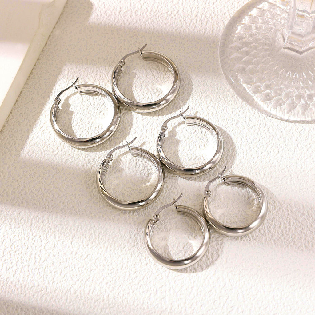 Earring #12 Titanium Steel Round Earrings