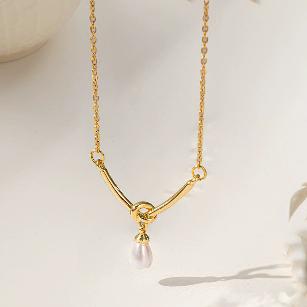 Necklace #1 Titanium Steel Pearl Shell Necklace