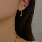 Steel Color Titanium Steel Teardrop-shaped Ear Hooks