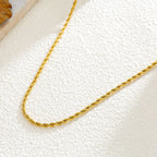 Gold Titanium Steel Chain Necklace