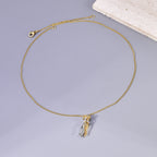 Gold-circle Snake Chain Titanium Steel Color Matching Hug Necklace