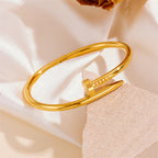 Gold-tone Necklace Without Diamonds Titanium Steel Nail Necklace