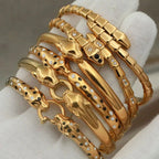 Snake With White Bricks Titanium Steel Diamond-encrusted Snake Bracelet