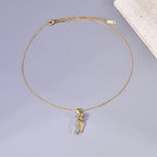 Gold-circle Snake Chain Titanium Steel Color Matching Hug Necklace