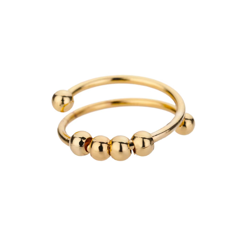 Ring 3# Stainless Steel Beaded Ring