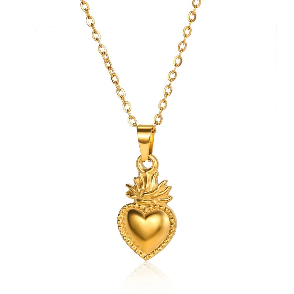 Love #8 304 Stainless Steel Heart Necklace