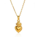 Love #8 304 Stainless Steel Heart Necklace