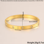 Bracelet #1 Titanium Steel Diamond-encrusted Round Bracelet