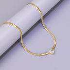 Combination Stainless Steel Diamond-encrusted Heart Necklace And Bracelet Set