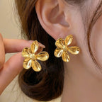 Earrings5# Stainless Steel Heart-shaped Earrings