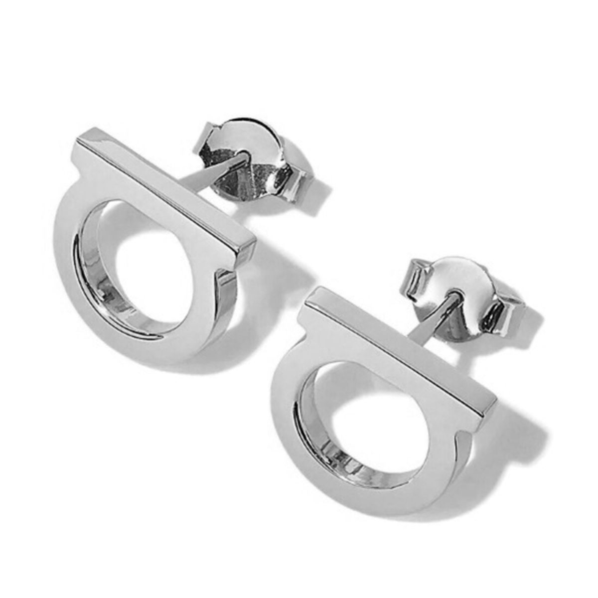Fashion Steel Color Stainless Steel Geometric Ears