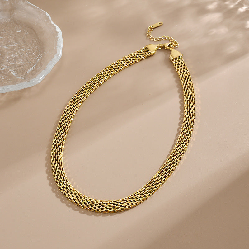 Necklace Titanium Steel Braided Necklace